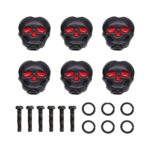 Siyah Kuru Kafa Gitar Akort Burgu Başlığı - Skull Tuner Knob (6'lı Set)