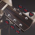 Siyah Kuru Kafa Gitar Akort Burgu Başlığı - Skull Tuner Knob (6'lı Set) - Görsel 2