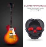 Siyah Kuru Kafa Gitar Akort Burgu Başlığı - Skull Tuner Knob (6'lı Set) - Görsel 10