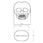 Siyah Kuru Kafa Gitar Akort Burgu Başlığı - Skull Tuner Knob (6'lı Set) - Görsel 9