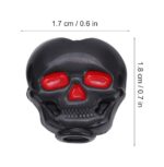 Siyah Kuru Kafa Gitar Akort Burgu Başlığı - Skull Tuner Knob (6'lı Set) - Görsel 5