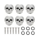 Gümüş Krom Kuru Kafa Gitar Akort Burgu Kulakçığı Başlığı (6'lı Set)