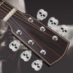 Gümüş Krom Kuru Kafa Gitar Akort Burgu Kulakçığı Başlığı (6'lı Set) - Görsel 2