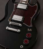 Elektro Gitar Potans Düğme Başlığı 2 Adet Ton ve Ses Pot Düğmesi Kırmızı/Siyah - Görsel 3