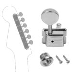Stratocaster/Telecaster 6R Elektro Gitar Burgusu Seti Çinko Alaşım 6'lı Gümüş - Görsel 2