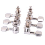 Elektro ve Akustik Gitar 6'lı Akort Burgusu Seti Oval Metal Krom (3L + 3R) - Görsel 2