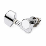 Elektro ve Akustik Gitar 6'lı Akort Burgusu Seti Oval Metal Krom (3L + 3R) - Görsel 4