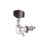 Elektro ve Akustik Gitar 6'lı Akort Burgusu Seti Oval Metal Krom (3L + 3R) - Görsel 5