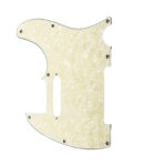 Telecaster Uyumlu Elektro Gitar Pickguard 8 Delikli Beyaz Krem Desenli - Görsel 6