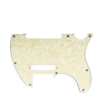 Telecaster Uyumlu Elektro Gitar Pickguard 8 Delikli Beyaz Krem Desenli - Görsel 4