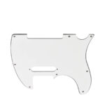 Telecaster Uyumlu Elektro Gitar Pickguard 8 Delikli Düz Beyaz - Görsel 4