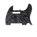 Telecaster Uyumlu Elektro Gitar Pickguard 8 Delikli Siyah Desenli - Görsel 5