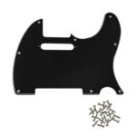 Telecaster Uyumlu Elektro Gitar Pickguard 8 Delikli Düz Siyah