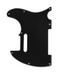 Telecaster Uyumlu Elektro Gitar Pickguard 8 Delikli Düz Siyah - Görsel 6