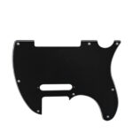 Telecaster Uyumlu Elektro Gitar Pickguard 8 Delikli Düz Siyah - Görsel 4