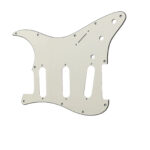 Stratocaster ST Kasa Elektro Gitar Pickguard 3 Katmanlı 11 Delikli Düz Beyaz - Görsel 5