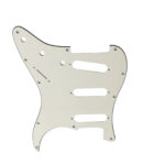 Stratocaster ST Kasa Elektro Gitar Pickguard 3 Katmanlı 11 Delikli Düz Beyaz - Görsel 6