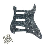 Stratocaster ST Kasa Elektro Gitar Pickguard 3 Katmanlı 11 Delikli Siyah İnci Desenli
