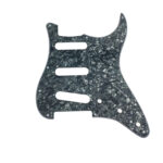 Stratocaster ST Kasa Elektro Gitar Pickguard 3 Katmanlı 11 Delikli Siyah İnci Desenli - Görsel 2