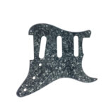 Stratocaster ST Kasa Elektro Gitar Pickguard 3 Katmanlı 11 Delikli Siyah İnci Desenli - Görsel 6