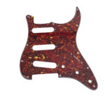 Stratocaster ST Kasa Elektro Gitar Pickguard 3 Katmanlı 11 Delikli Kırmızı Alev Desenli - Görsel 2