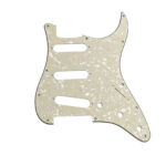 Stratocaster ST Kasa Elektro Gitar Pickguard 3 Katmanlı 11 Delikli Beyaz Krem Desenli - Görsel 2