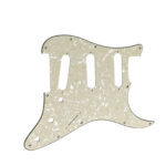 Stratocaster ST Kasa Elektro Gitar Pickguard 3 Katmanlı 11 Delikli Beyaz Krem Desenli - Görsel 6