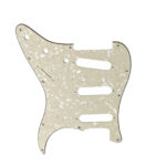 Stratocaster ST Kasa Elektro Gitar Pickguard 3 Katmanlı 11 Delikli Beyaz Krem Desenli - Görsel 4